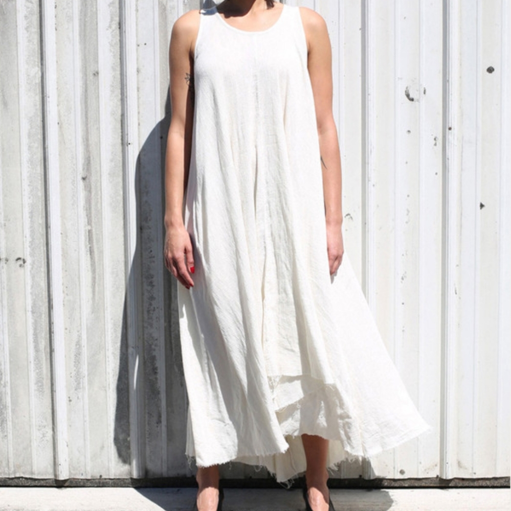 Black Crane Floral gauze dress